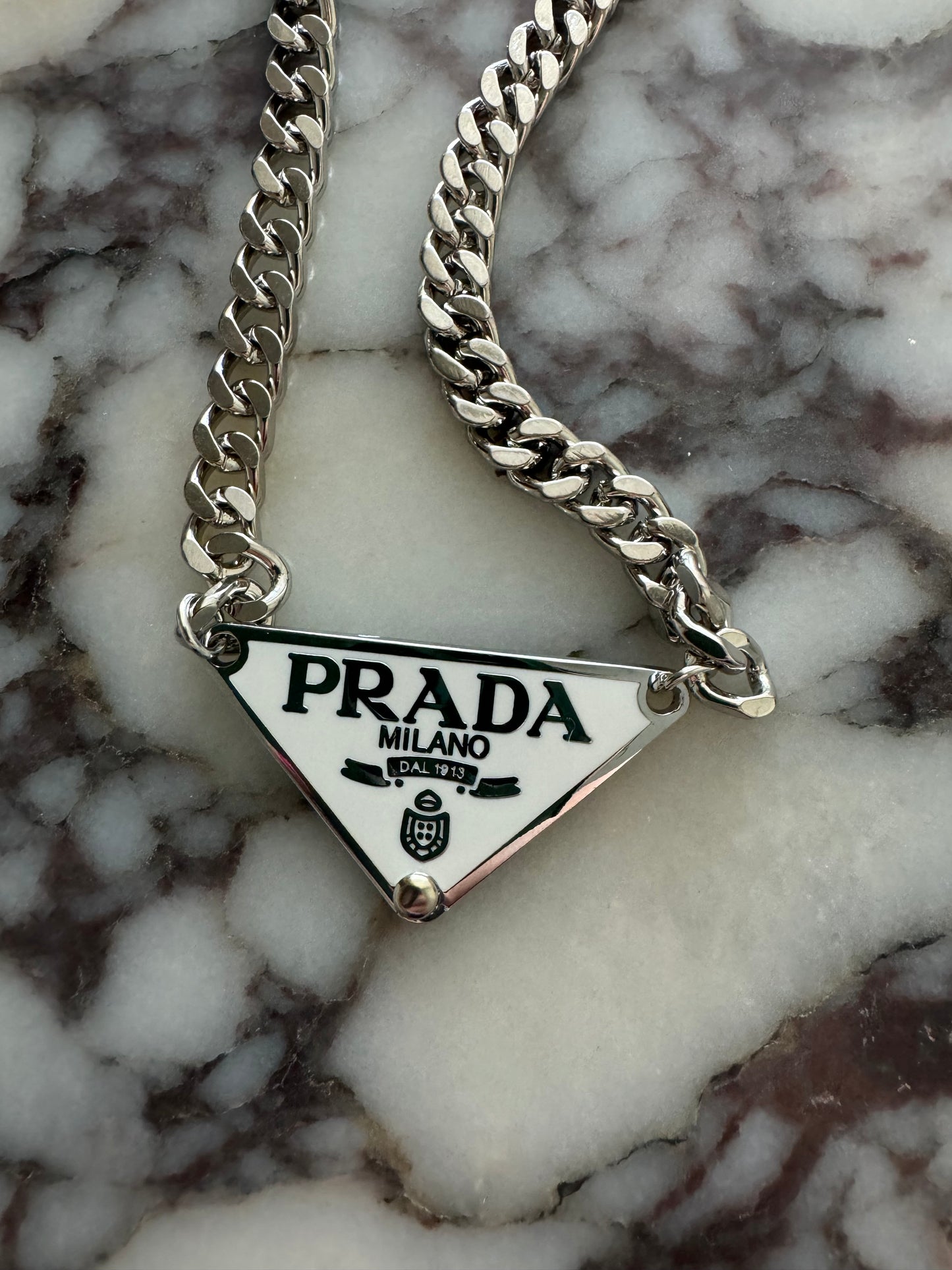 Heather Triangle Tag Pendant Necklace