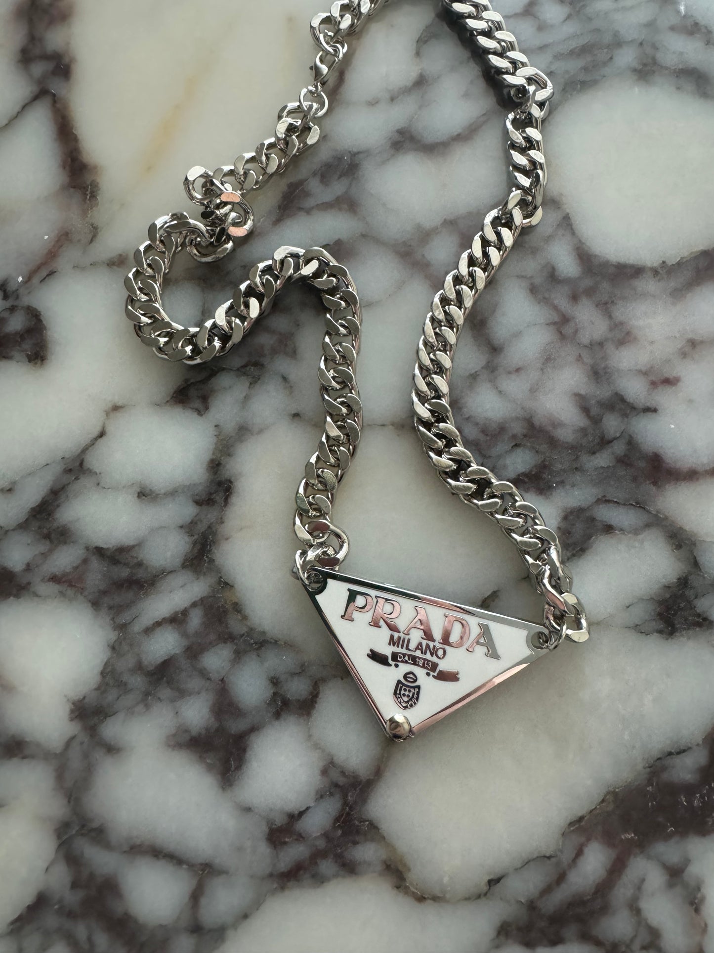 Heather Triangle Tag Pendant Necklace