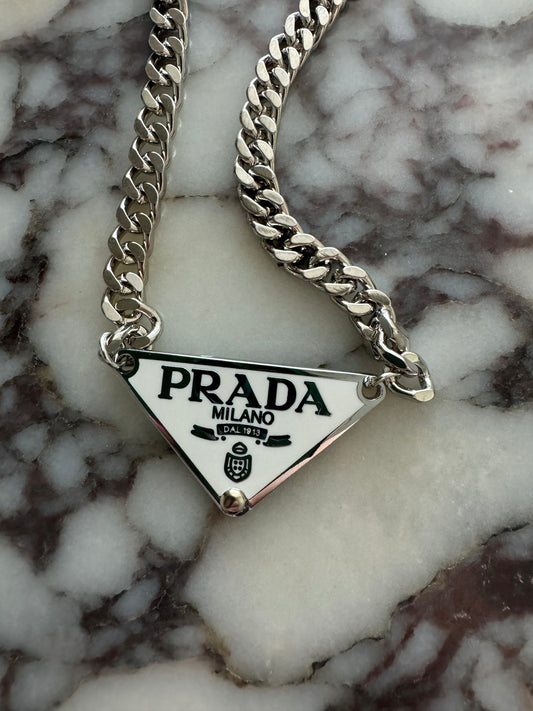 Heather Triangle Tag Pendant Necklace